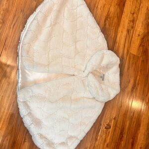 Cozy White Faux Fur Cape